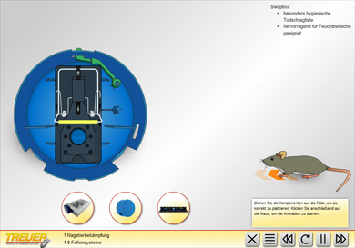 Simulation: Swopbox – Hygienische Falle für Feuchtbereiche